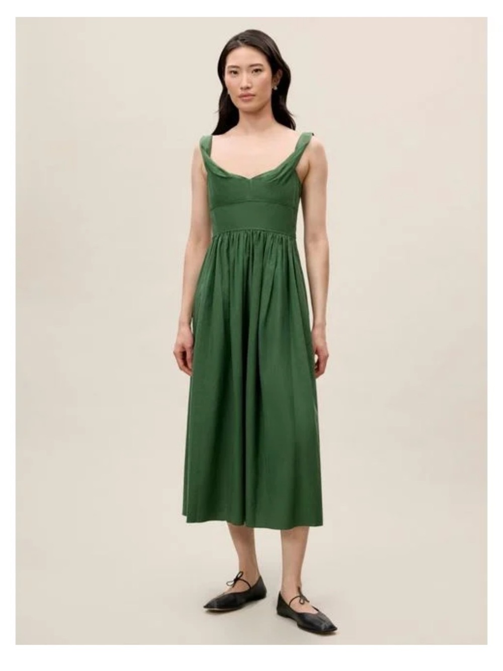 Rebecca TaylorGreen Midi Dress